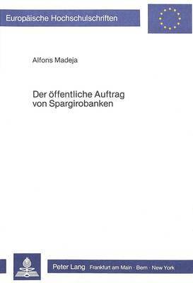 Der Oeffentliche Auftrag Von Spargirobanken 1