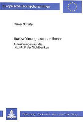 bokomslag Eurowaehrungstransaktionen