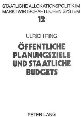 Samoeffentliche Planungsziele Und Staatliche Budgets 1