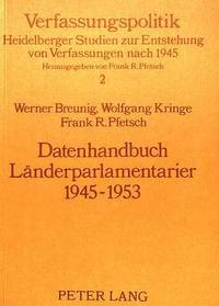 bokomslag Datenhandbuch Laenderparlamentarier 1945-1953