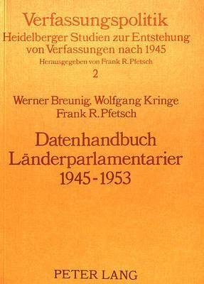 bokomslag Datenhandbuch Laenderparlamentarier 1945-1953