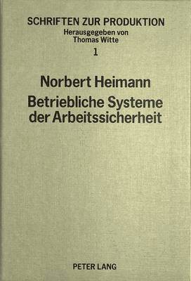 bokomslag Betriebliche Systeme Der Arbeitssicherheit