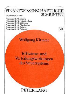 Effizienz- Und Verteilungswirkungen Des Steuersystems 1