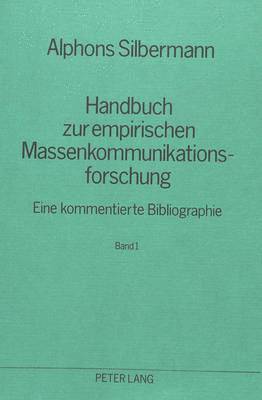 bokomslag Handbuch Zur Empirischen Massenkommunikationsforschung