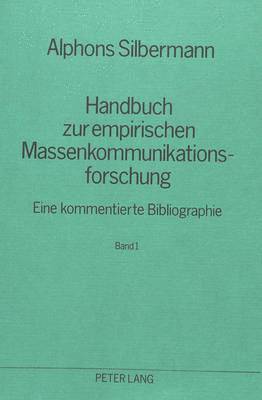 Handbuch Zur Empirischen Massenkommunikationsforschung 1