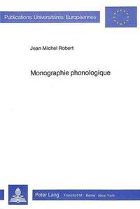 bokomslag Monographie Phonologique