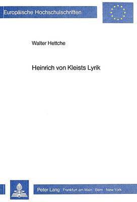 Heinrich Von Kleists Lyrik