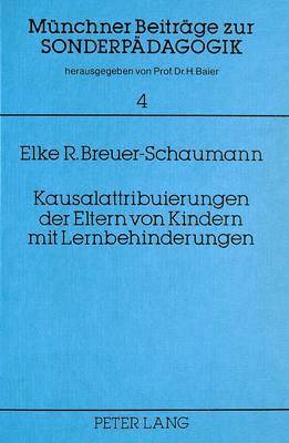 bokomslag Kausalattribuierungen Der Eltern Von Kindern Mit Lernbehinderung