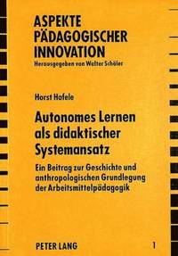 bokomslag Autonomes Lernen ALS Didaktischer Systemansatz