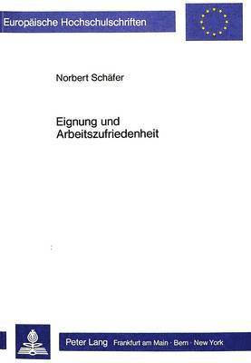 bokomslag Eignung Und Arbeitszufriedenheit