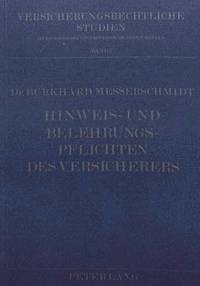 bokomslag Hinweis- Und Belehrungspflichten Des Versicherers