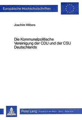 Die Kommunalpolitische Vereinigung Der Cdu Und Der CSU Deutschlands 1
