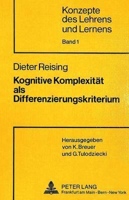 bokomslag Kognitive Komplexitaet ALS Differenzierungskriterium