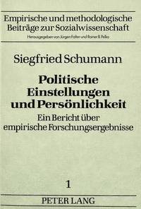 bokomslag Politische Einstellungen Und Persoenlichkeit