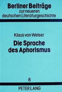 bokomslag Die Sprache Des Aphorismus