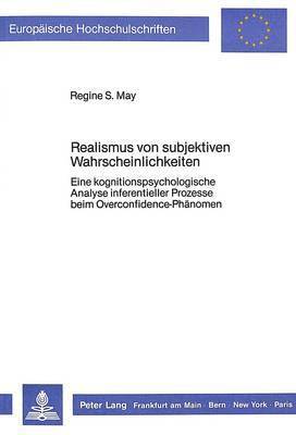 bokomslag Realismus Von Subjektiven Wahrscheinlichkeiten