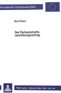 bokomslag Der Partnerschaftsvermittlungsvertrag