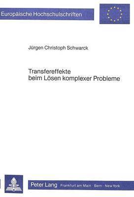 Transfereffekte Beim Loesen Komplexer Probleme 1