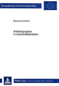 bokomslag Arbeitsgruppen in Industriebetrieben