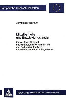 bokomslag Mittelbetriebe Und Entwicklungslaender