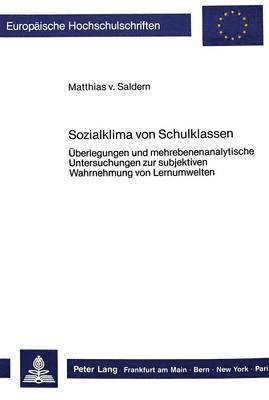 Sozialklima Von Schulklassen 1