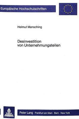 Desinvestition Von Unternehmungsteilen 1