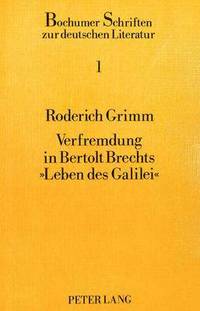 bokomslag Verfremdung in Bertolt Brechts «Leben Des Galilei»