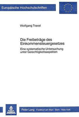 Die Freibetraege Des Einkommensteuergesetzes 1