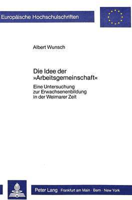 Die Idee Der Arbeitsgemeinschaft 1