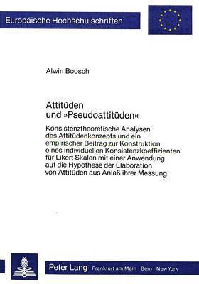 bokomslag Attitueden Und «Pseudoattitueden»