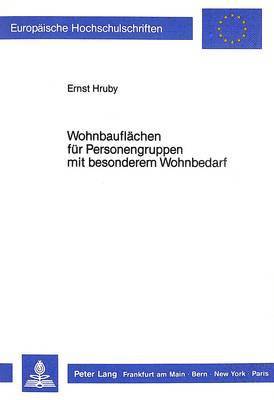 bokomslag Wohnbauflaechen Fuer Personengruppen Mit Besonderem Wohnbedarf