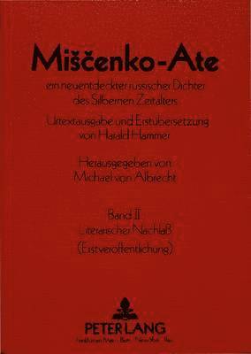 bokomslag Ein Neuentdeckter Russischer Dichter Des Silbernen Zeitalters