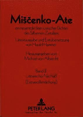 bokomslag Ein Neuentdeckter Russischer Dichter Des Silbernen Zeitalters