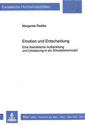 bokomslag Emotion Und Entscheidung