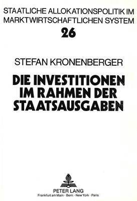 bokomslag Die Investitionen Im Rahmen Der Staatsausgaben