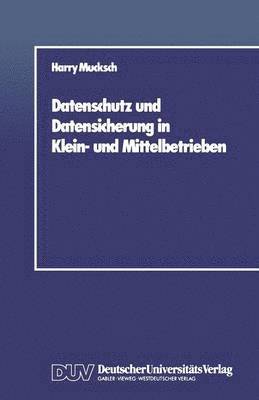 bokomslag Datenschutz und Datensicherung in Klein- und Mittelbetrieben