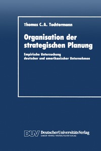 bokomslag Organisation der strategischen Planung