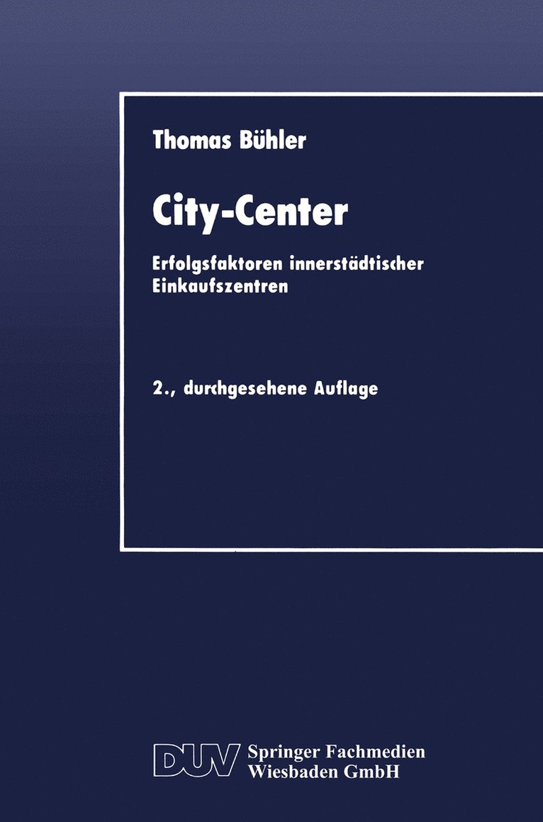 Thomas Bühler, Thomas Buhler - City-Center, Häftad