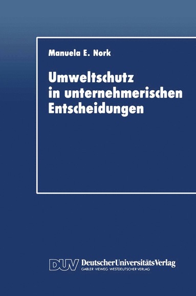 bokomslag Umweltschutz in unternehmerischen Entscheidungen