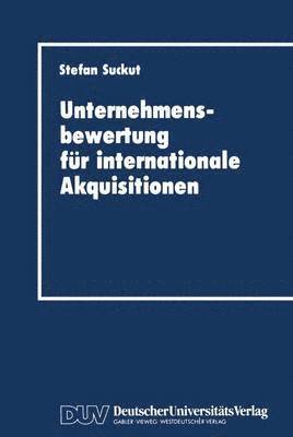 bokomslag Unternehmensbewertung fr internationale Akquisitionen