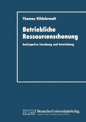 Betriebliche Ressourcenschonung 1