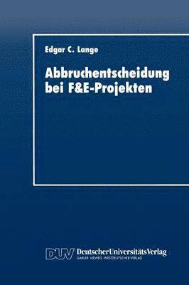 bokomslag Abbruchentscheidung bei F&E-Projekten