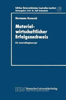 bokomslag Materialwirtschaftlicher Erfolgsnachweis: Ein Controllingkonzept