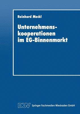 bokomslag Unternehmenskooperationen Im Eg-Binnenmarkt