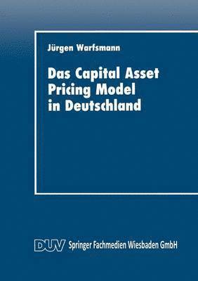 bokomslag Das Capital Asset Pricing Model in Deutschland