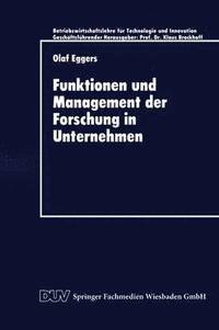 bokomslag Funktionen und Management der Forschung in Unternehmen