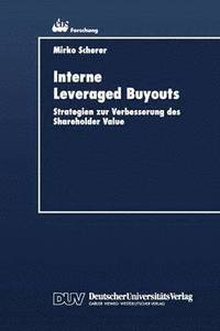 bokomslag Interne Leveraged Buyouts: Strategien Zur Verbesserung Des Shareholder Value