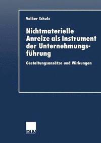 bokomslag Nichtmaterielle Anreize als Instrument der Unternehmungsführung