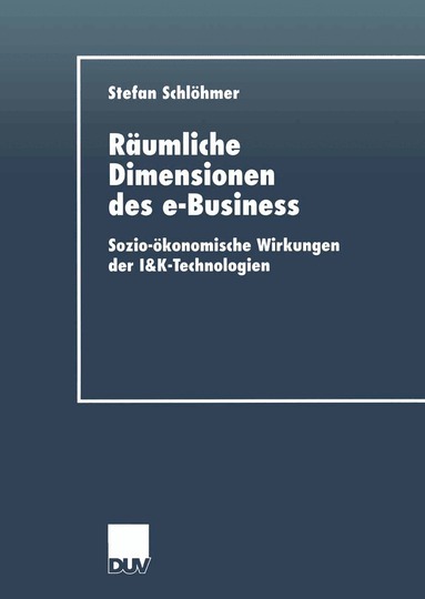 Stefan Schlöhmer - Räumliche Dimensionen des e-Business, Häftad