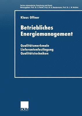 bokomslag Betriebliches Energiemanagement